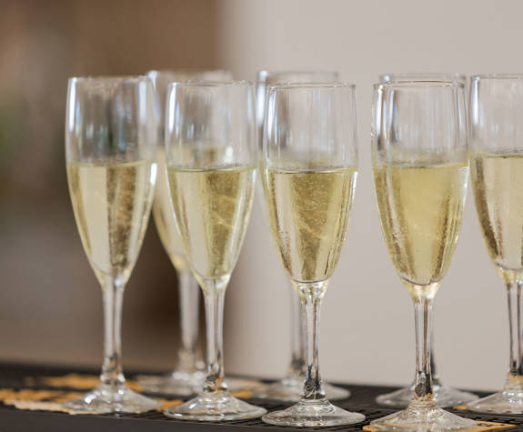 Ilis Congress Center Peloponnese Greece champagne glasses filled with champagne